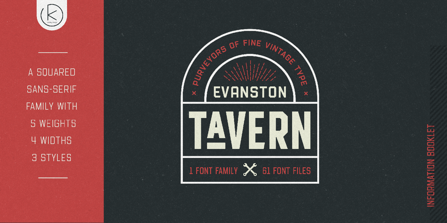 Przykład czcionki Evanston Tavern 1858 Light Inline
